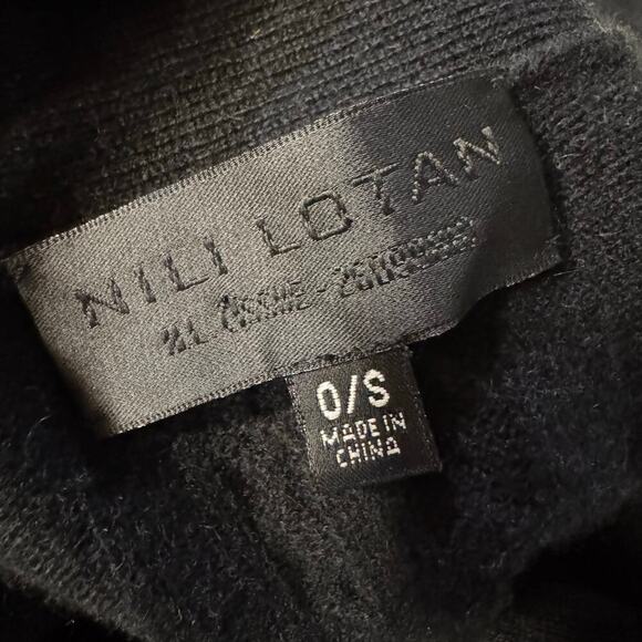 NILI LOTAN $795 Cashmere MACKENZIE KIMONO Black CARDIGAN Belted One Size - Picture 13 of 13